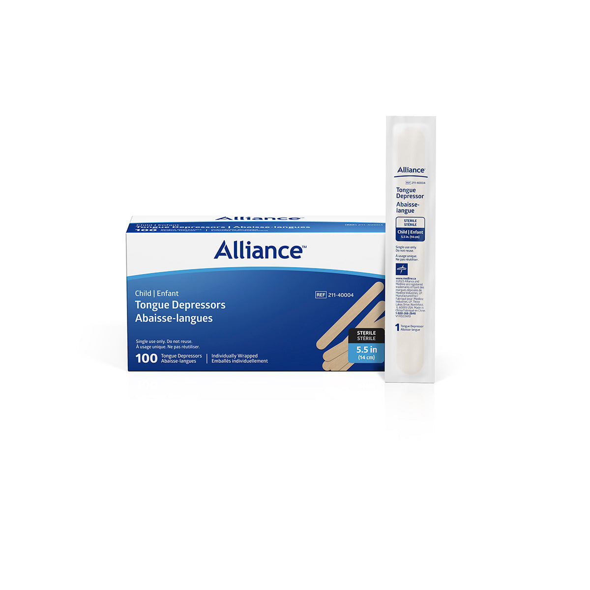 Alliance™ Tongue Depressor, Sterile; 5.5" (14 cm)