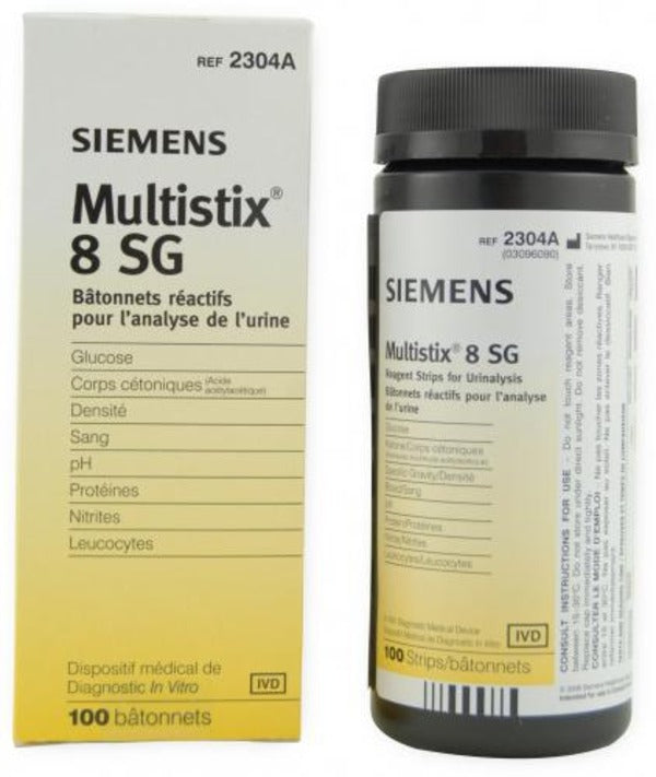 Siemens® Urinalysis Reagent Urine Test Strips; Multistix 8 SG - 8 Parameters
