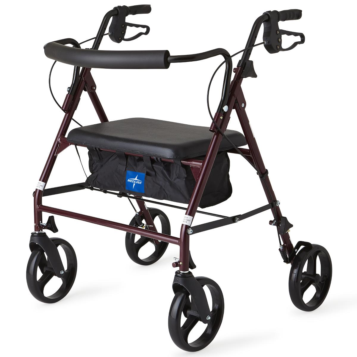Medline Heavy-Duty Bariatric Rollator - Steel