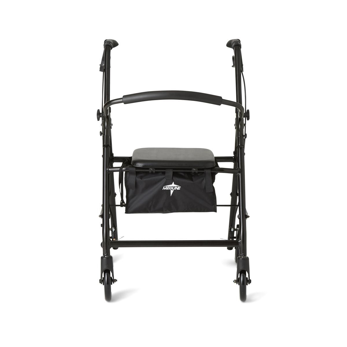 Medline Basic Rollator - Black, 6" Wheels