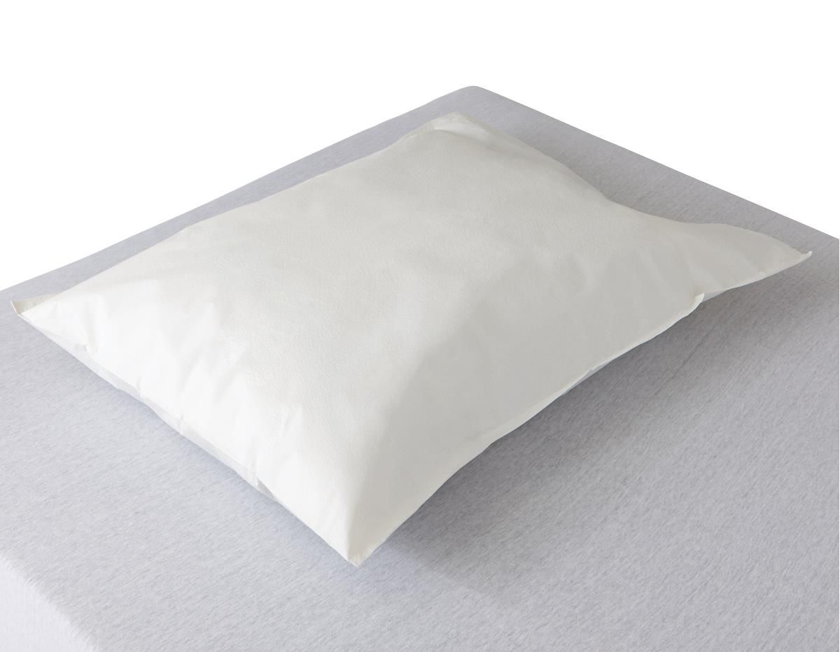 Medline Single-Use Tissue/Poly Pillowcase; 21" x 30" (53 cm x 76 cm), White