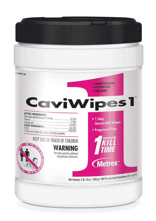CaviWipes1™ Surface Disinfectant Wipes, 6" x 6.75" (15 cm x 18 cm)