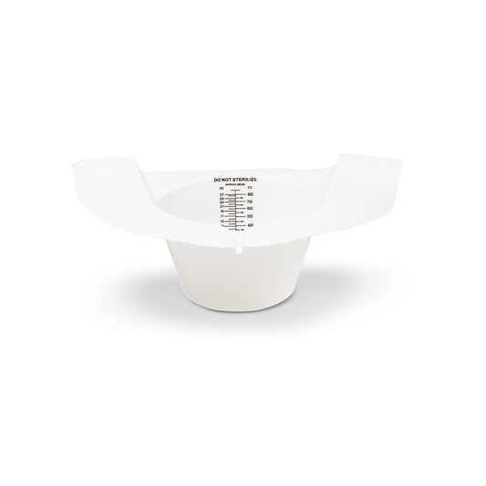 Alliance Graduated Urine Collection Specimen Pan; Hat Style, Graduated, 800 mL capacity (27 oz.)