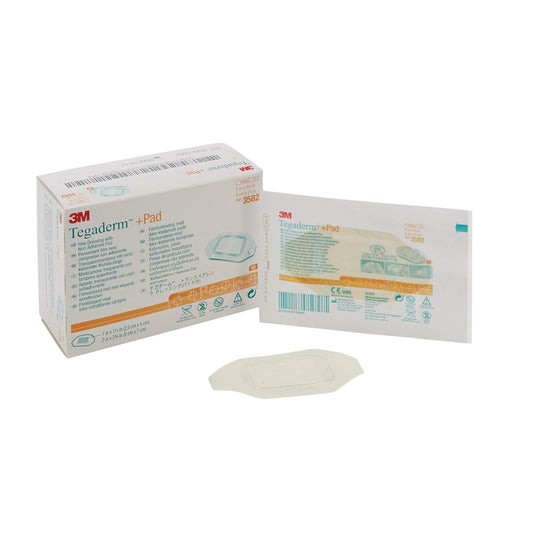 3M® Tegaderm™ + Pad Transparent Dressing with Absorbent Pad; 2" x 2.75" (5 cm x 7 cm)