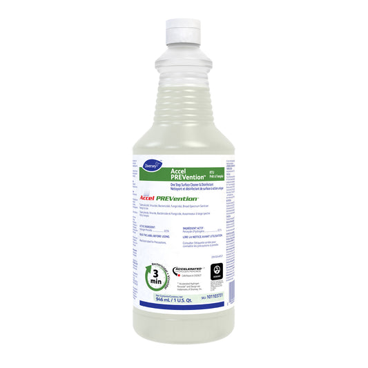 Accel PREVention™ Ready-to-use Disinfectant Cleaner with Hydrogen Peroxide, 3 Minutes; 946 mL, Ready to Use