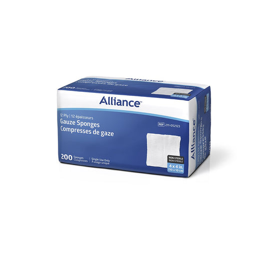 Alliance™ Non-Sterile Non-Woven Sponge, 4-Ply; 4" x 4" (10 cm x 10 cm)
