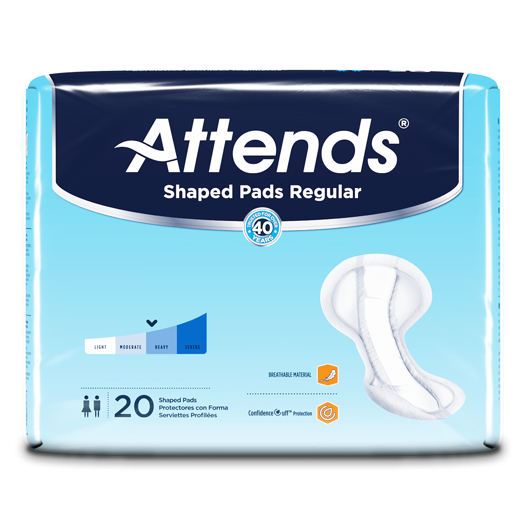 Attends® Shaped Pads Plus