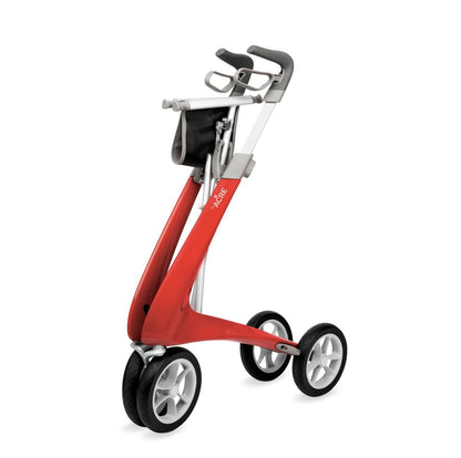 byACRE Carbon Fiber Rollator - Red, Medium