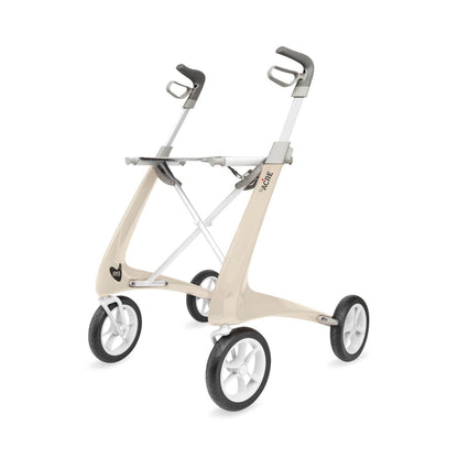 byACRE Carbon Fiber Rollator - White, Compact