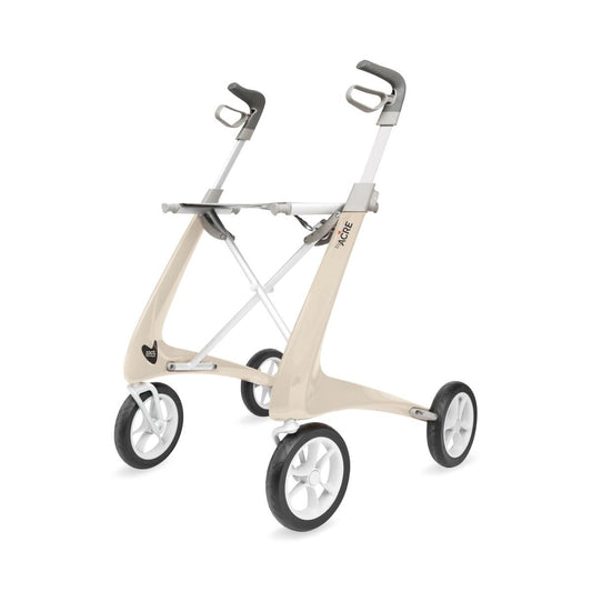 byACRE Carbon Fiber Rollator - White, Compact