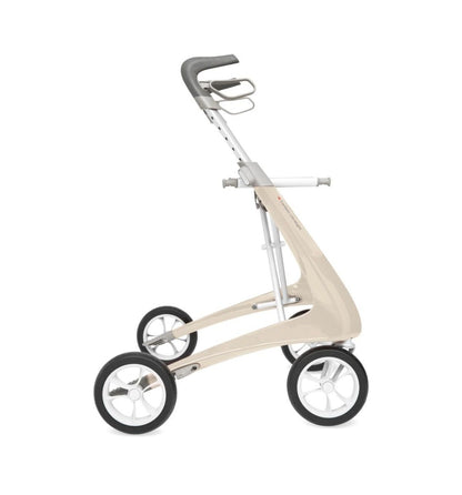 byACRE Carbon Fiber Rollator - White, Compact