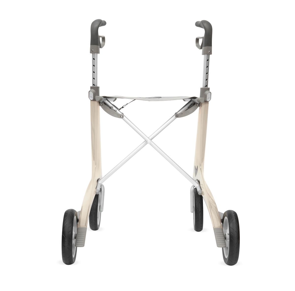 byACRE Carbon Fiber Rollator - White, Compact
