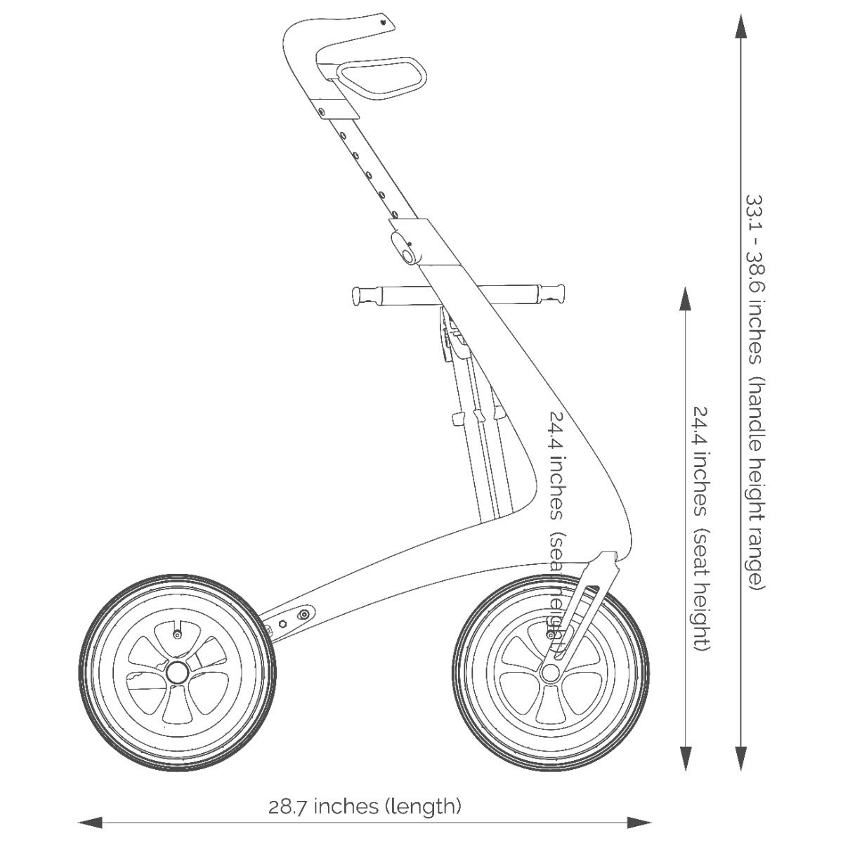 byACRE Carbon Overland Rollator