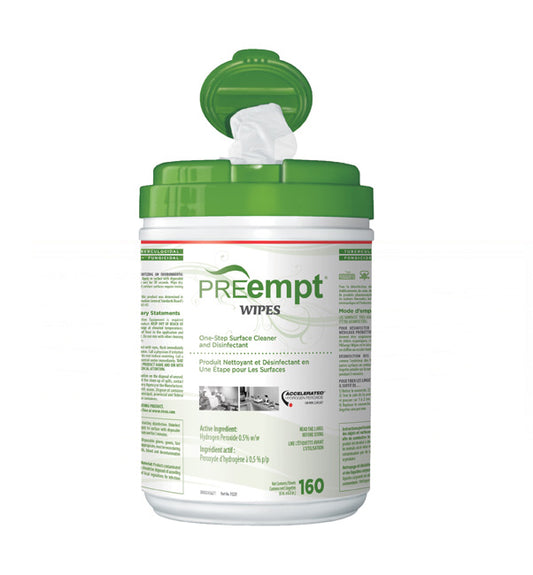 PREempt™ Virox Disinfectant Wipe; 6" x 7" (15 cm x 18 cm), 160/Canister