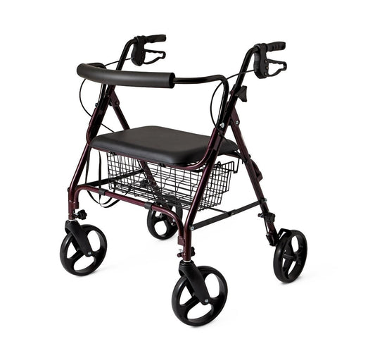 Medline Heavy-Duty Bariatric Rollator - Aluminum