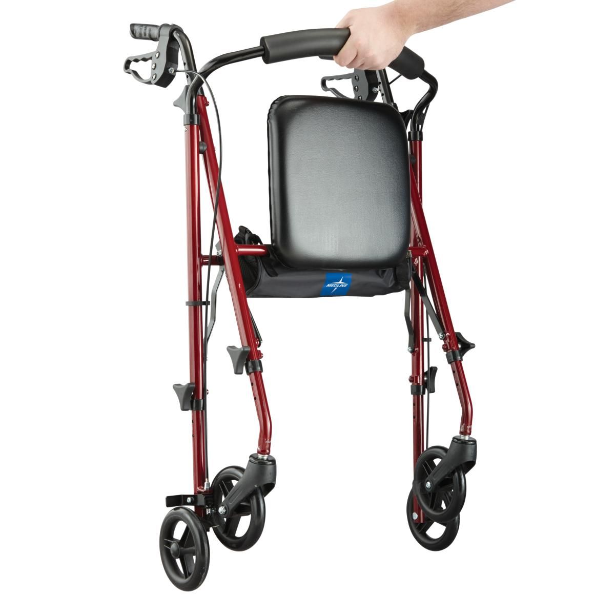 Medline Aluminum Superlight Rollator - Red
