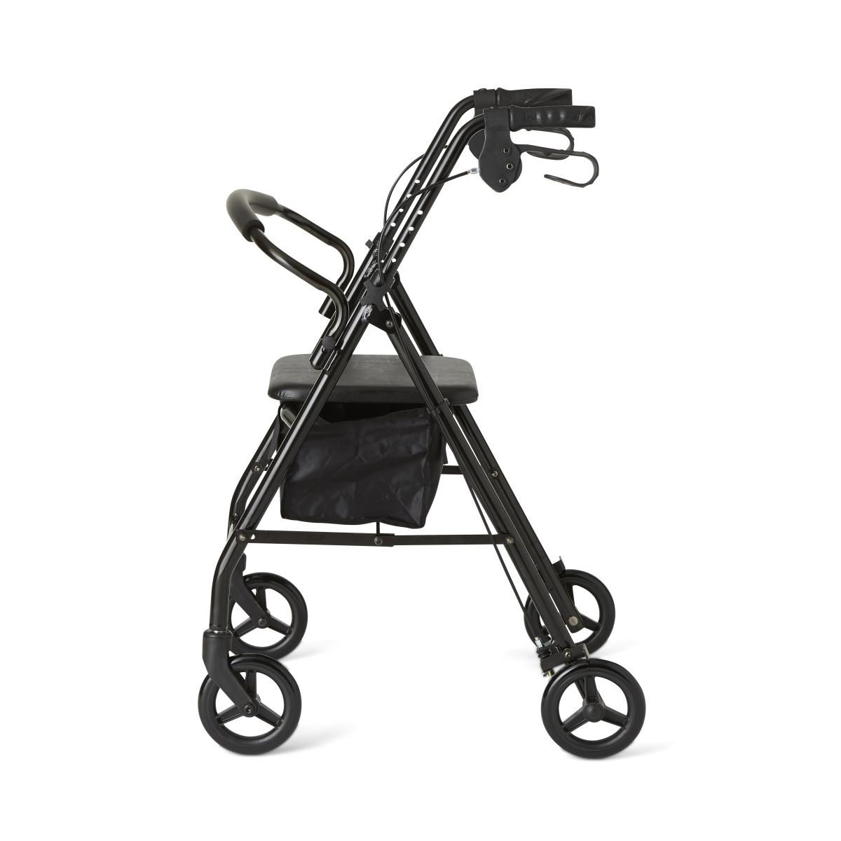 Medline Basic Rollator - Black, 6" Wheels