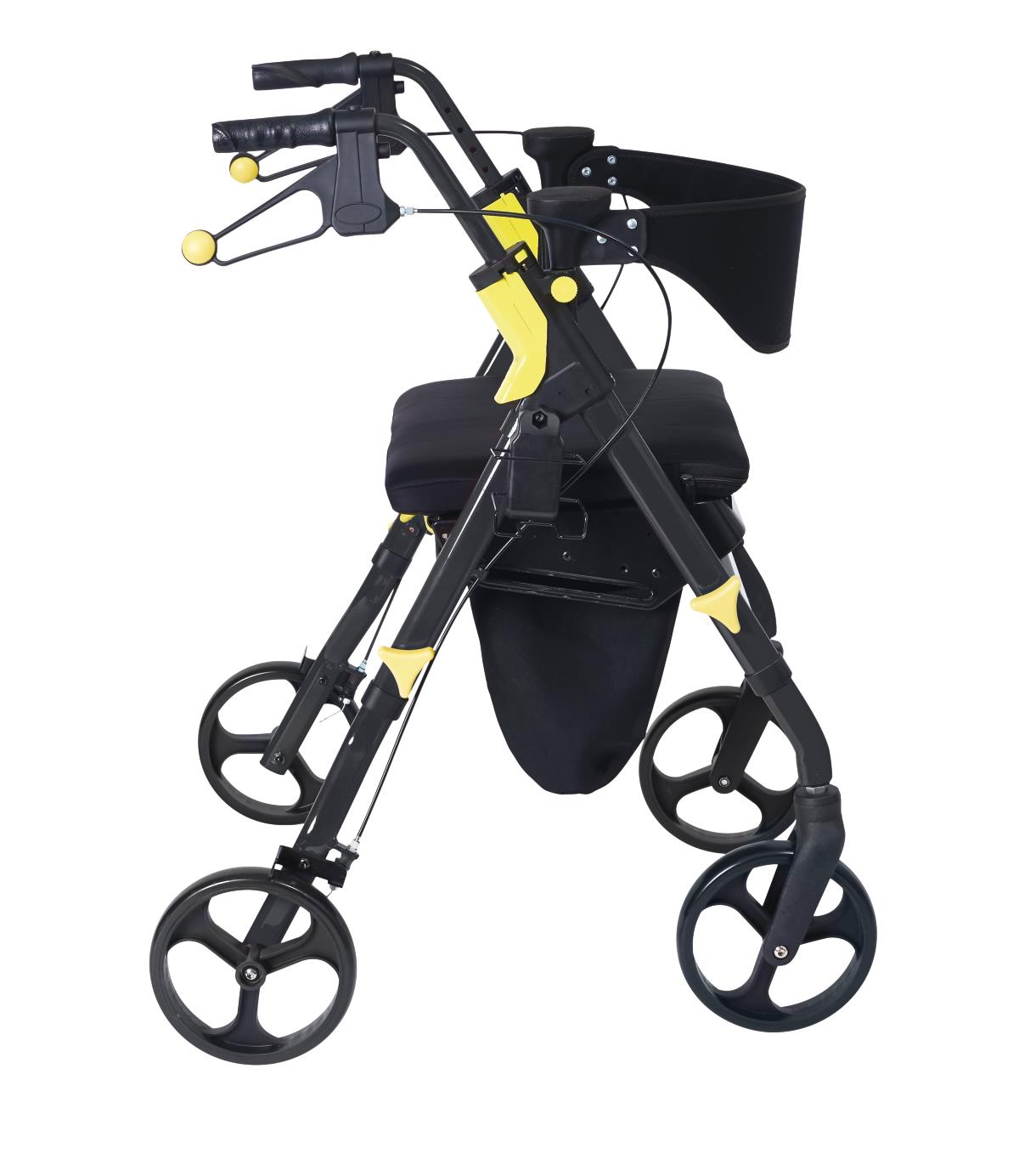 Medline Premium Empower Rollator - Black, 8" Wheels