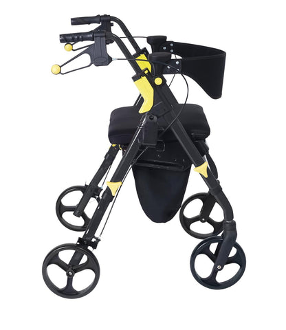 Medline Premium Empower Rollator - Black, 8" Wheels