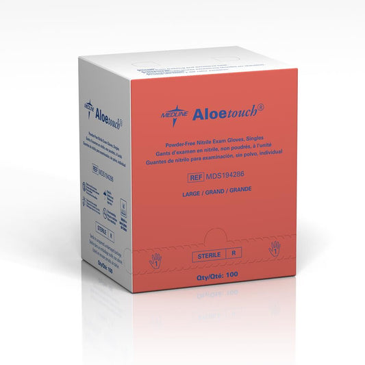 AloeTouch Sterile Powder-Free Nitrile Exam Glove, Green