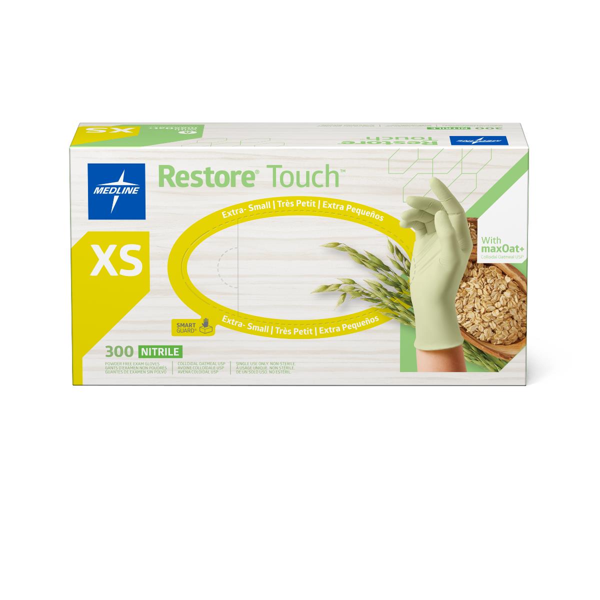 Restore® Touch™ Nitrile Glove with Oatmeal, Green