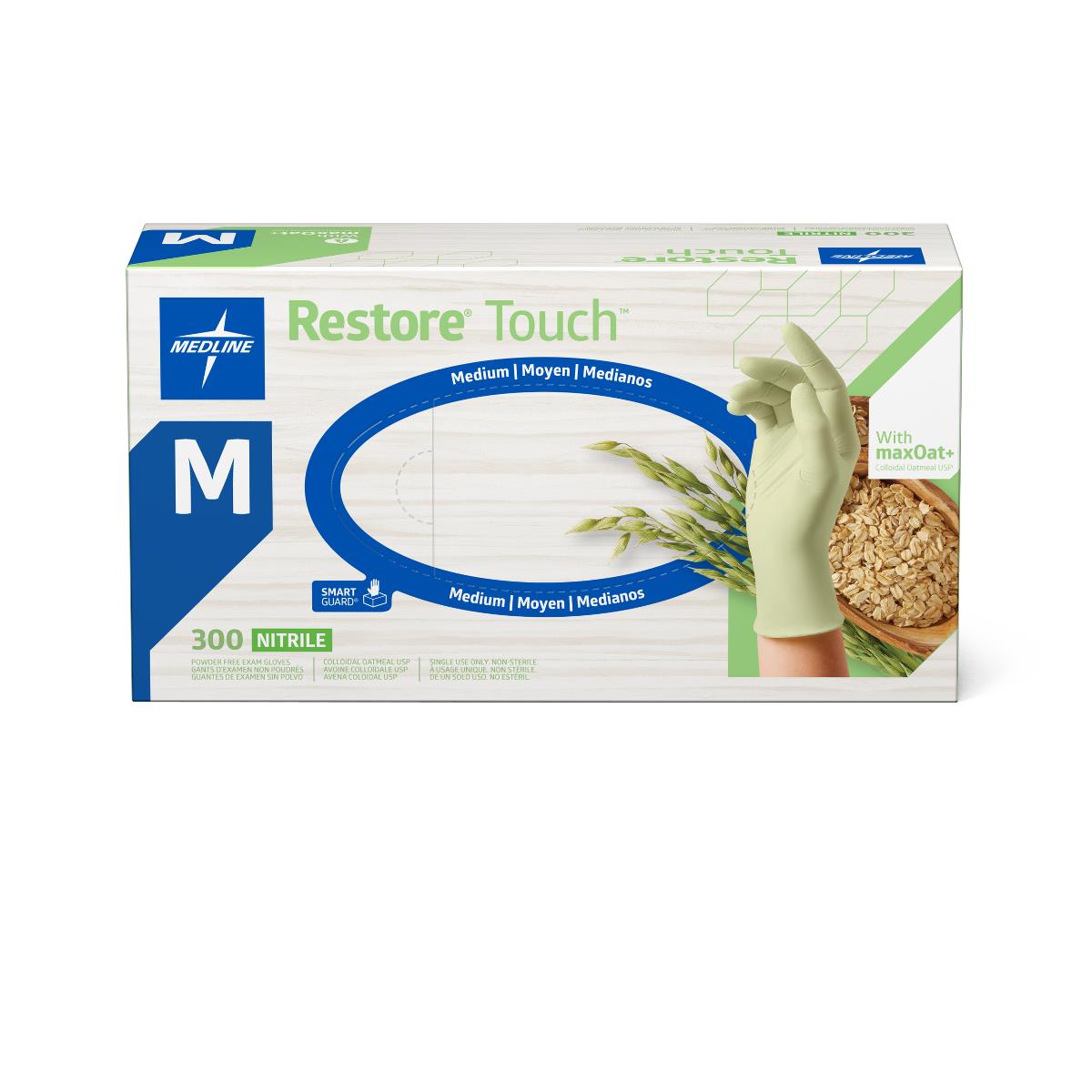 Restore® Touch™ Nitrile Glove with Oatmeal, Green