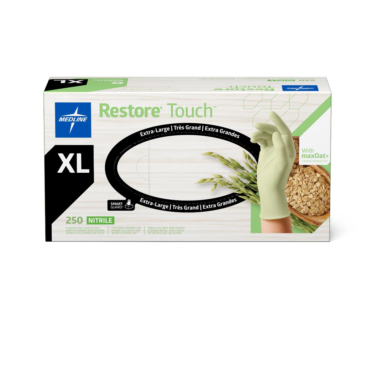 Restore® Touch™ Nitrile Glove with Oatmeal, Green