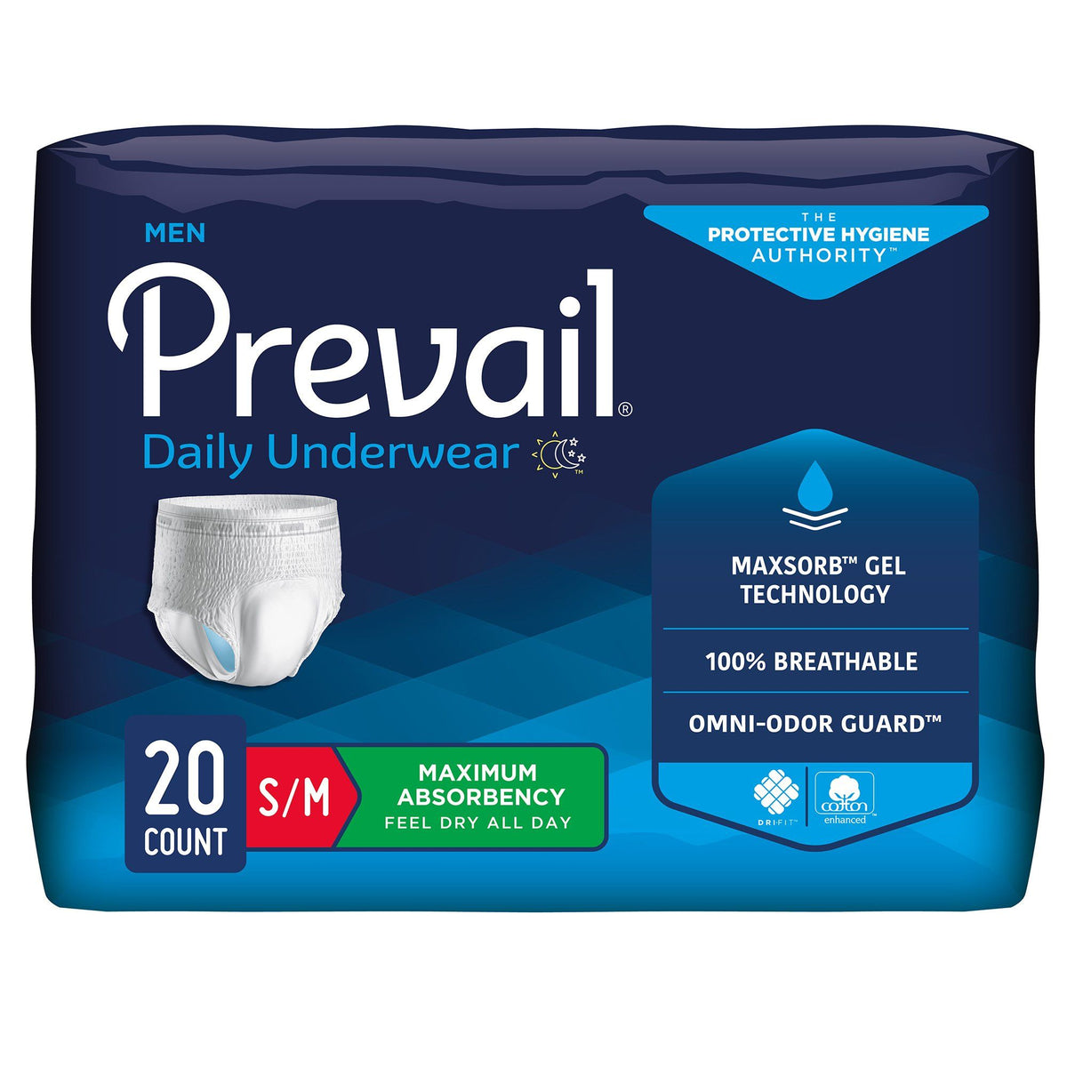 Prevail® Maximum-Absorbency Incontinence Underwear for Men