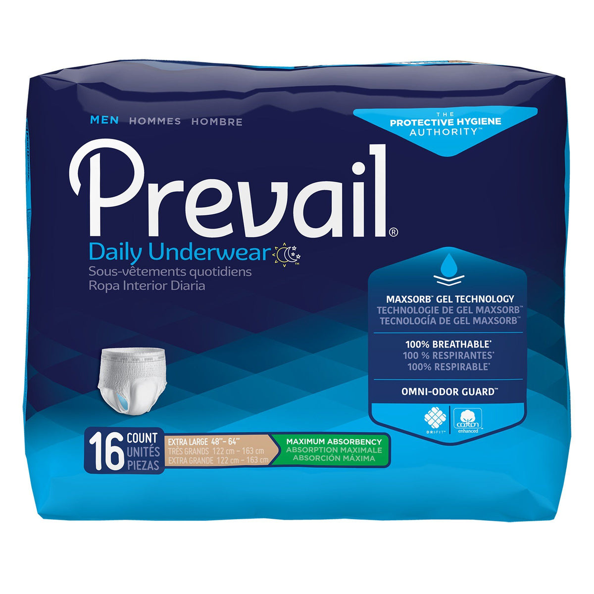 Prevail® Maximum-Absorbency Incontinence Underwear for Men