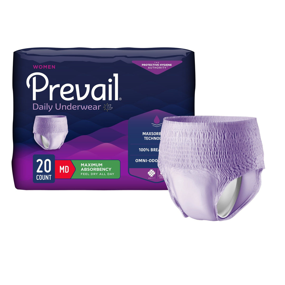 Prevail® Maximum-Absorbency Incontinence Underwear for Women