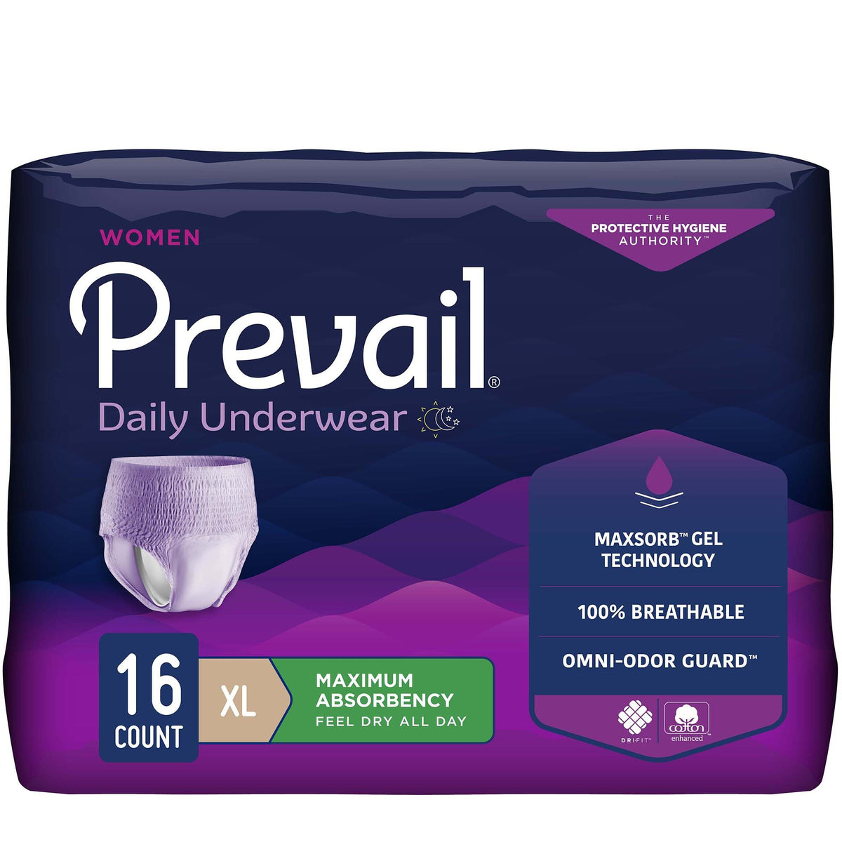 Prevail® Maximum-Absorbency Incontinence Underwear for Women