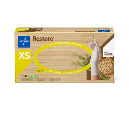 Restore® Nitrile Glove with Oatmeal, White
