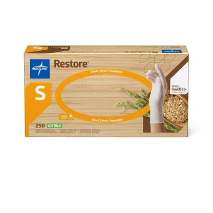 Restore® Nitrile Glove with Oatmeal, White