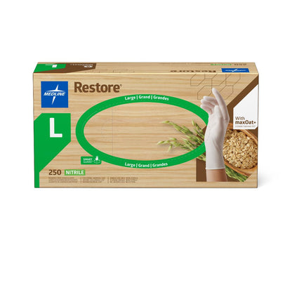 Restore® Nitrile Glove with Oatmeal, White