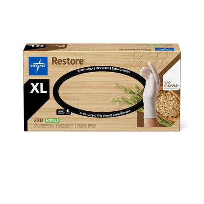 Restore® Nitrile Glove with Oatmeal, White